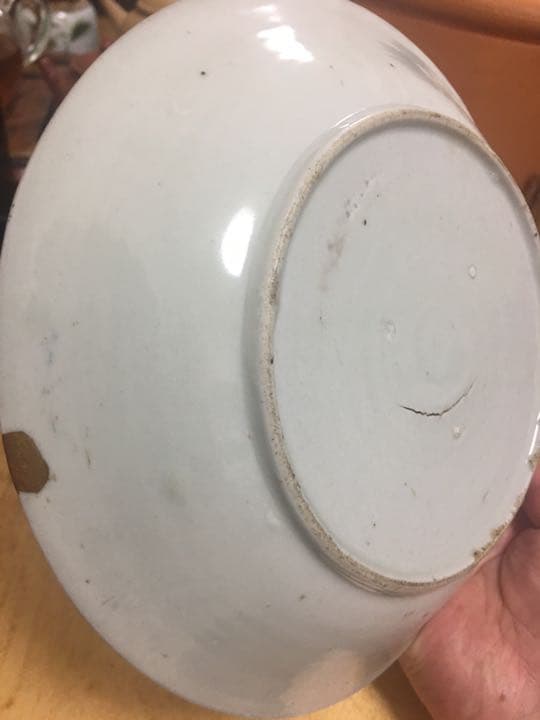 青花 大皿 清時代 中国古玩