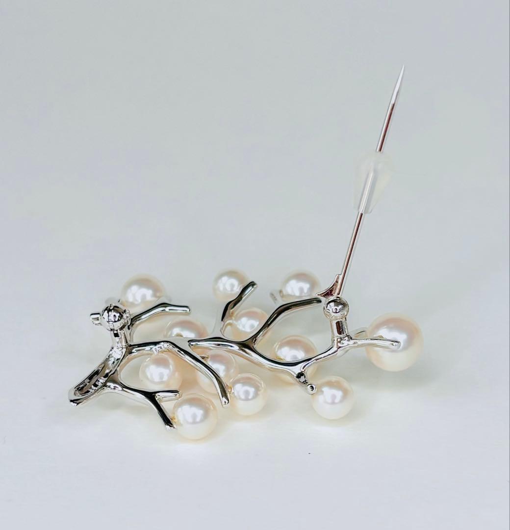 【極美品】ミキモト 幸福の木 ラージサイズ シルバー ブローチ 巾着 箱付き