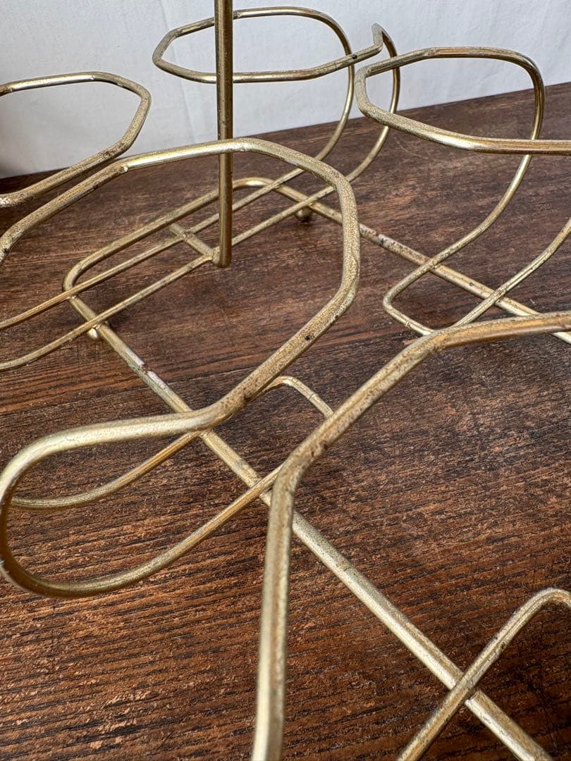 アメリカン雑貨 ビンテージ グラス8個＆グラスホルダー セット