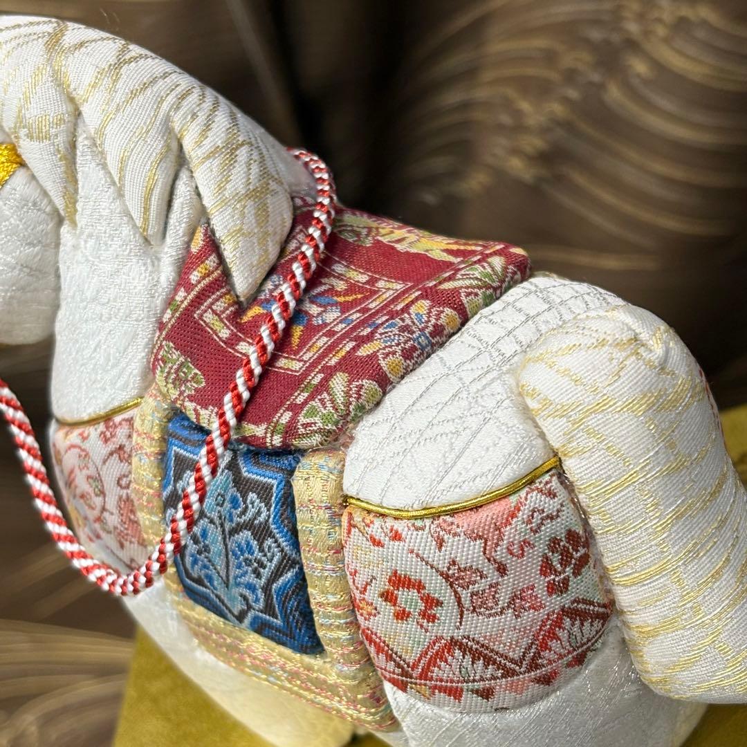 【龍村美術織物】2026年干支木目込み人形「午（うま）」箱付/八千代衿芯2