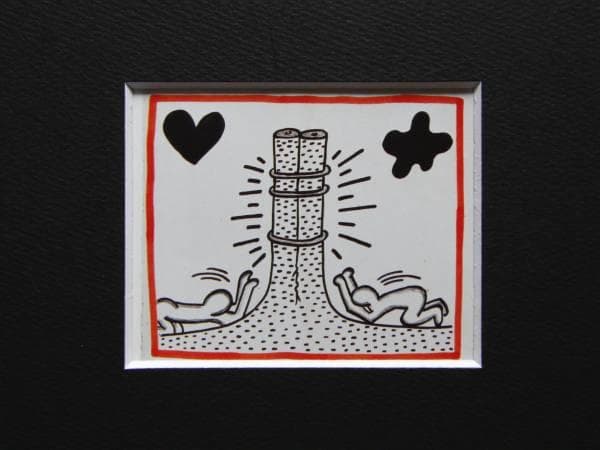 Keith Haring、No.165、希少画集画、新品額装付、状態良好