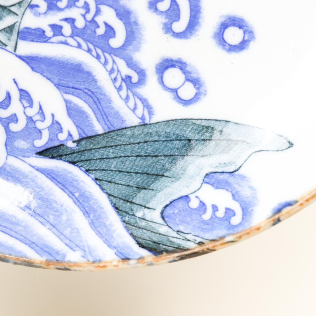 伊万里 波鯉図 皿揃い 5枚