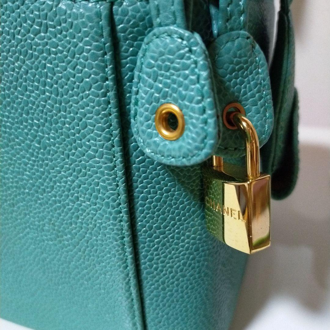 【ヴィンテージ】未使用CHANEL キャビンスキン ショルダー可能バニティバッグ