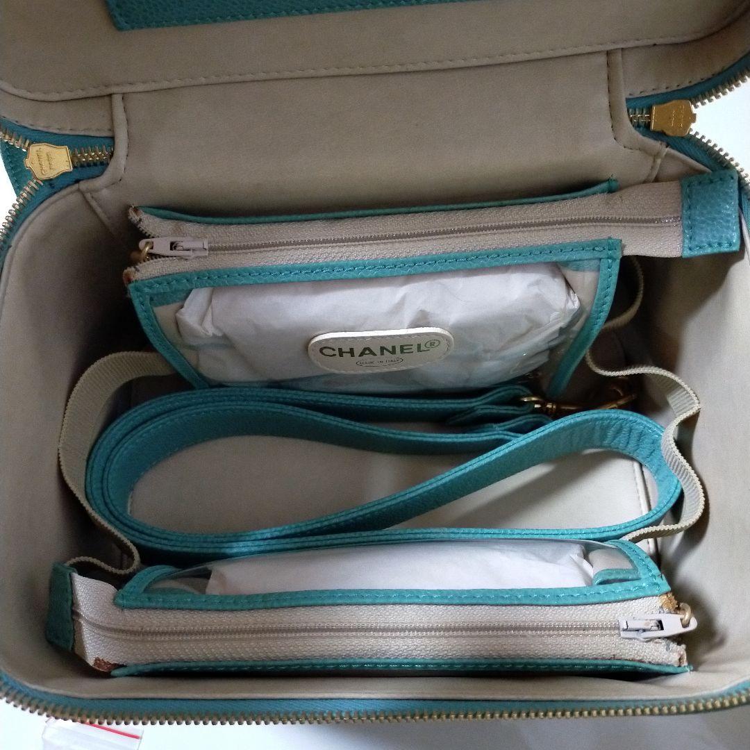 【ヴィンテージ】未使用CHANEL キャビンスキン ショルダー可能バニティバッグ