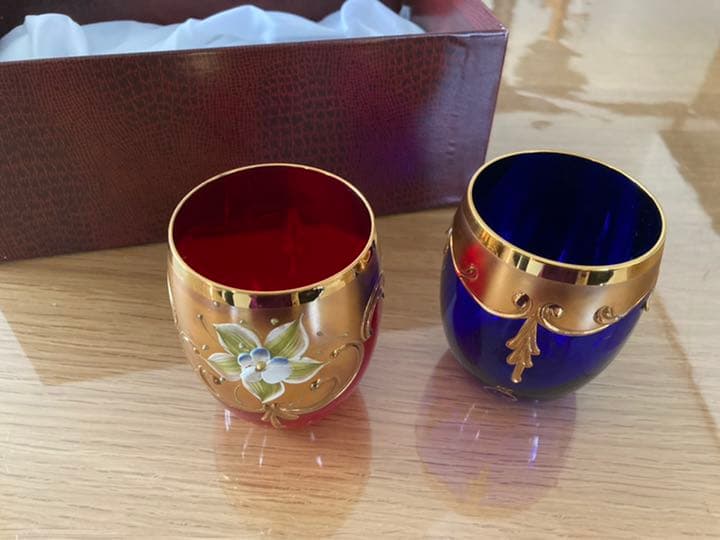 ヴェネチアングラス　ペア　ベネチアングラス　ペアグラス　箱説明書付き