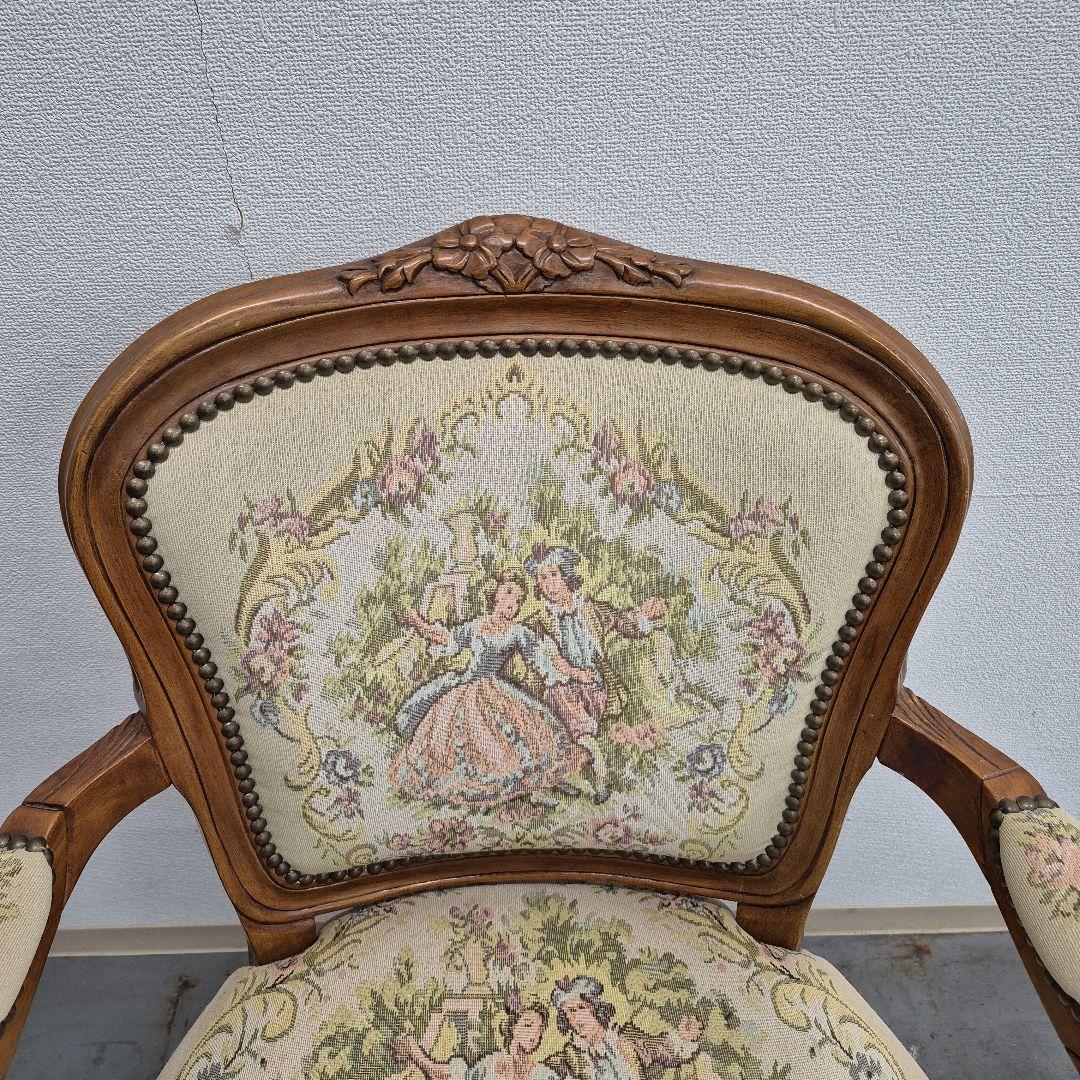 M7/1224y04　木製椅子 アンティーク調 クラシックチェア