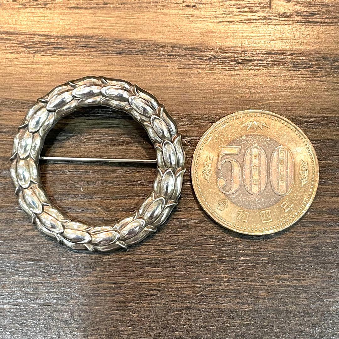 美品 ジョージジェンセン ブローチ 301 フラワー アンティーク 廃盤