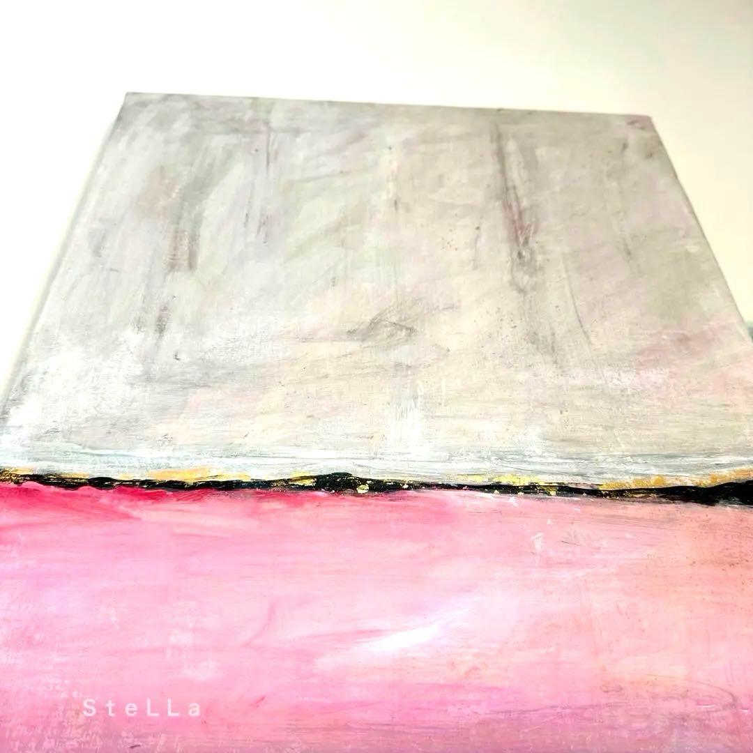 現代アート　モダンアート　北欧　インテリア　くすみカラー　金箔　アート　Ｆ8