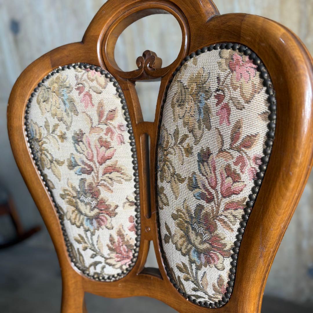 イタリアクラシック　フローレンスチェア　ダブルバック　猫脚　ヴィンテージ