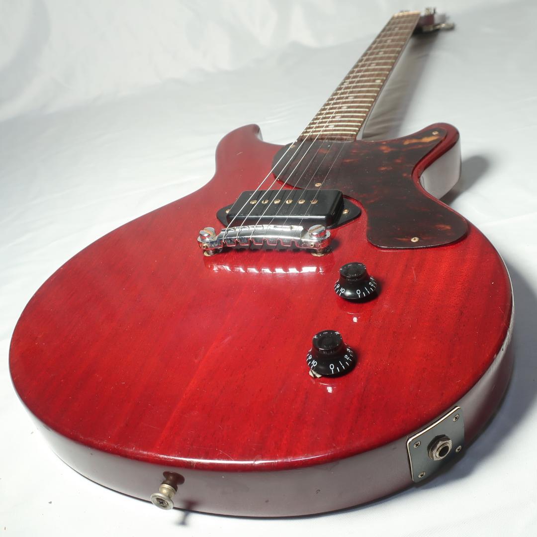 Burny レスポール ジュニアタイプ エレキギター ケース付 弦交換済