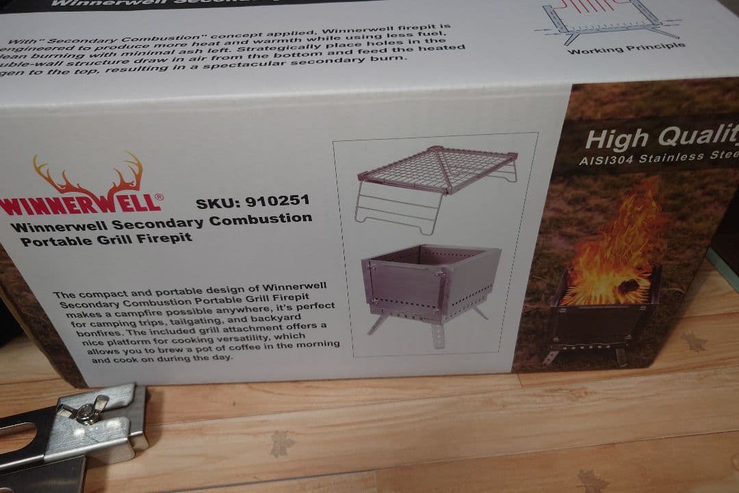 Winnerwell二次燃焼ファイヤーピット 未使用品 延長足は中古付