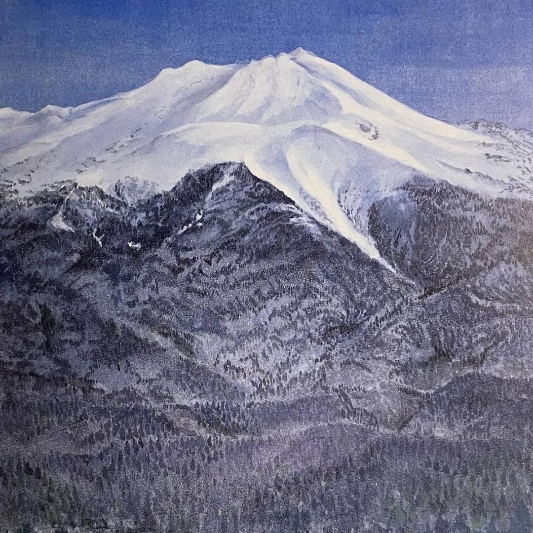 江川敦志、【早春】、希少な額装用画集より、新品額装付、状態良好