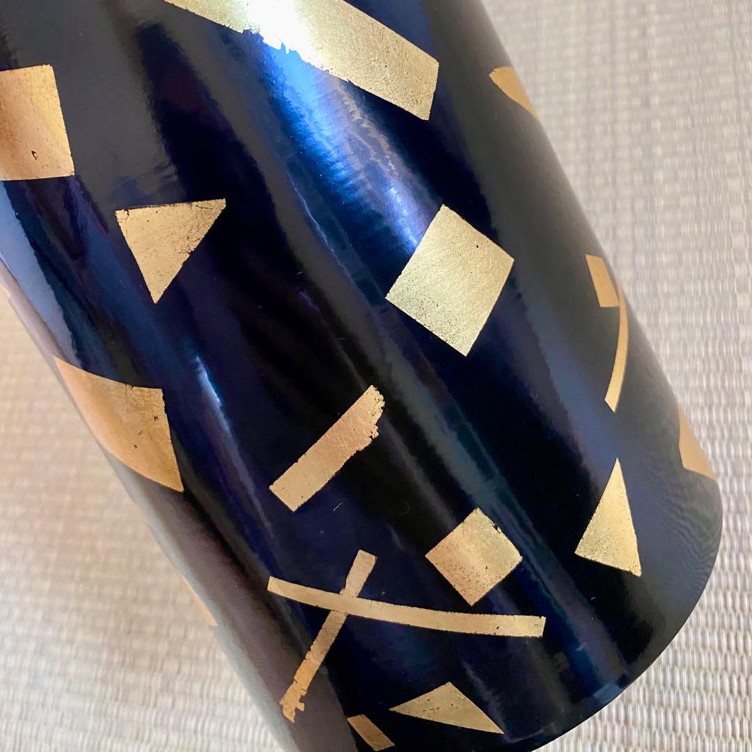 玄々斎好写【葉蓋水指】箔散らし 天然木 曲物 漆塗 真塗 金箔 茶道具