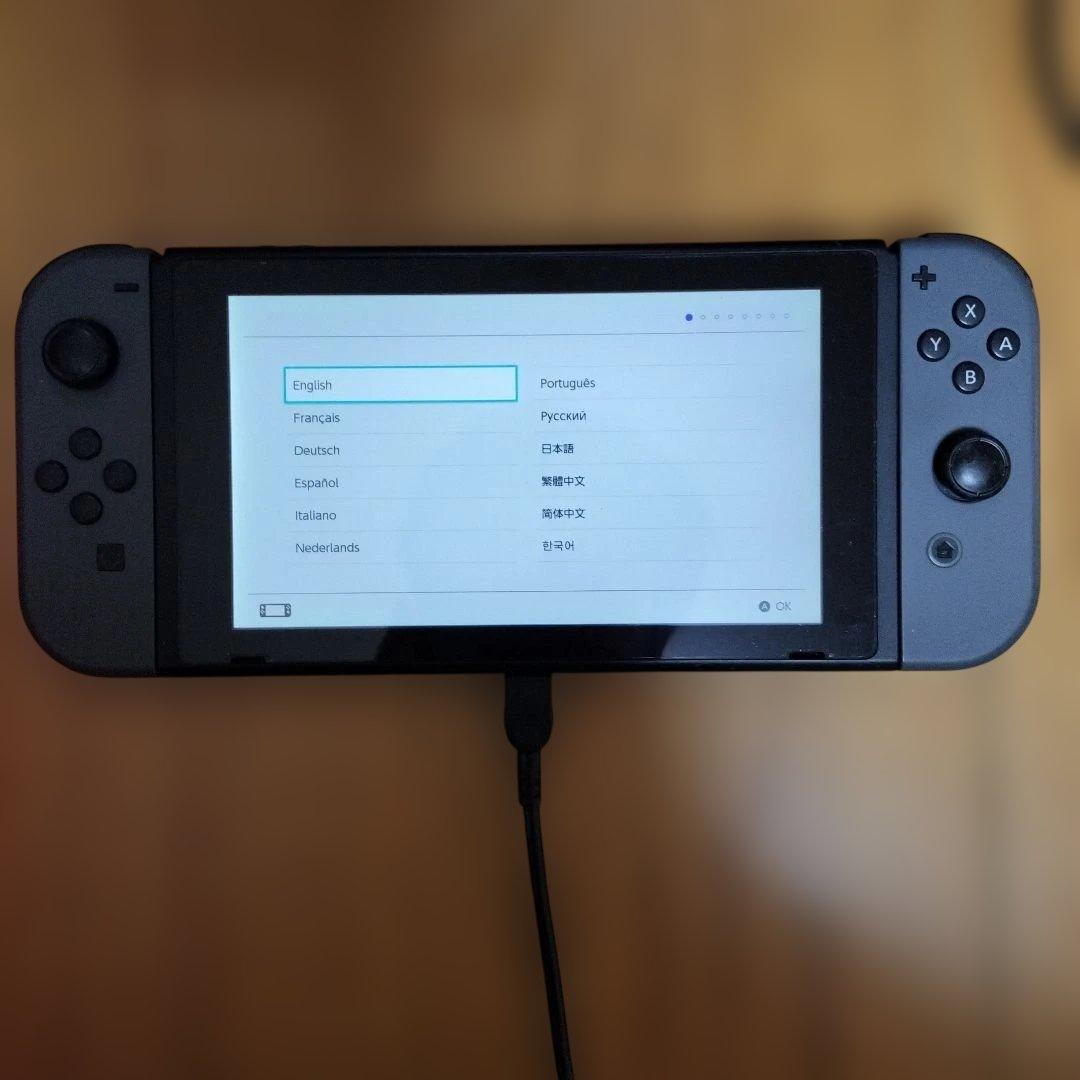 美品Nintendo Switch 本体 グレー 動作確認済 付属品付 初期化済