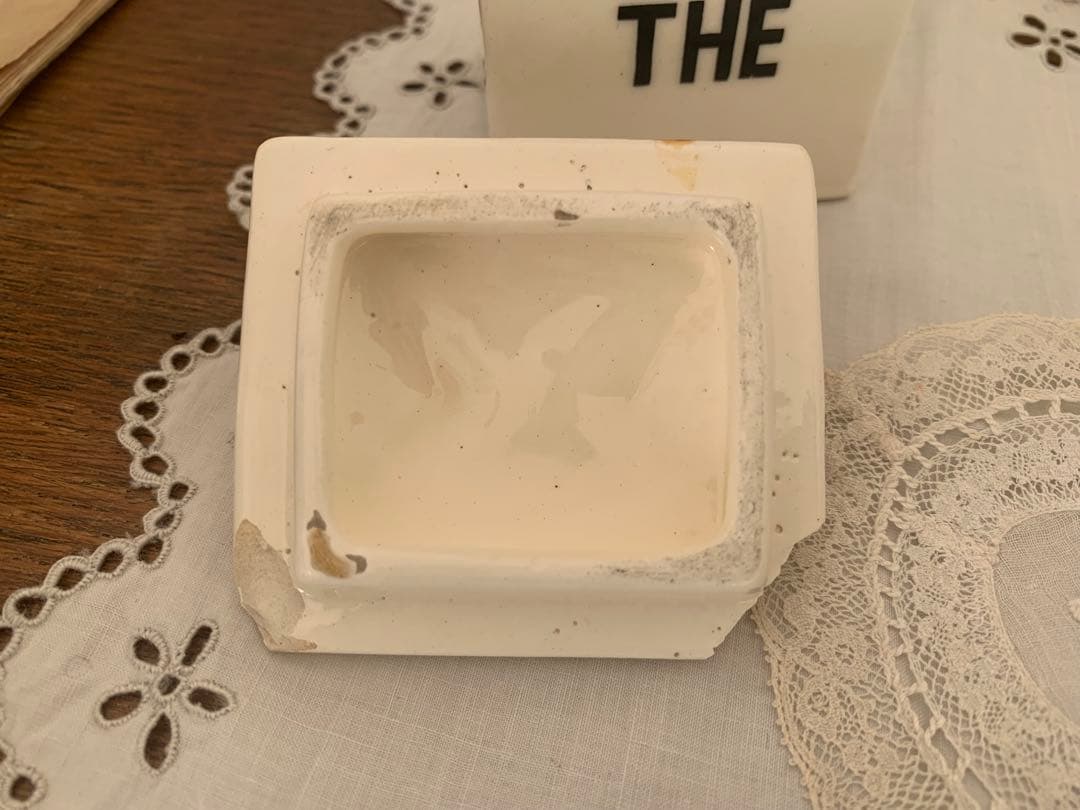 フランス　蚤の市　キャニスター　3個セット　ブロカント