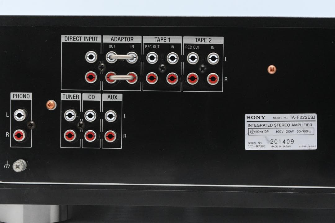 ＳＯＮＹ　プリメインアンプ　ＴＡ－Ｆ２２２ＥＳＪ　【動作品　美品】