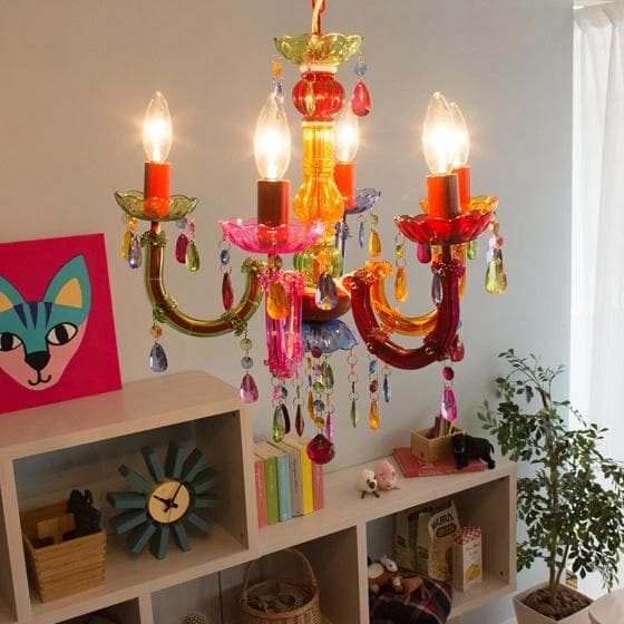 シャンデリア 5灯タイプ カラフル ポップ マルチカラー