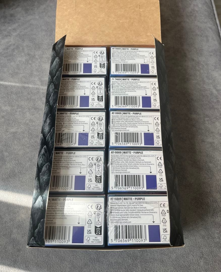 シュリンク付き　Dragon Shield マット・パープル 10個