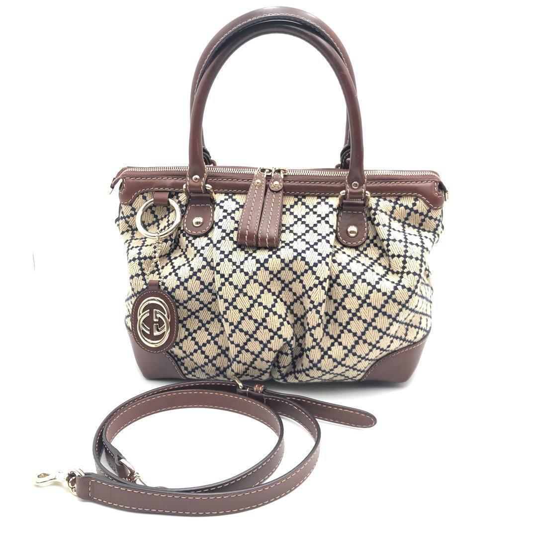 【極美品】GUCCI グッチ ディアマンテ スーキー ２Way ハンドバッグ