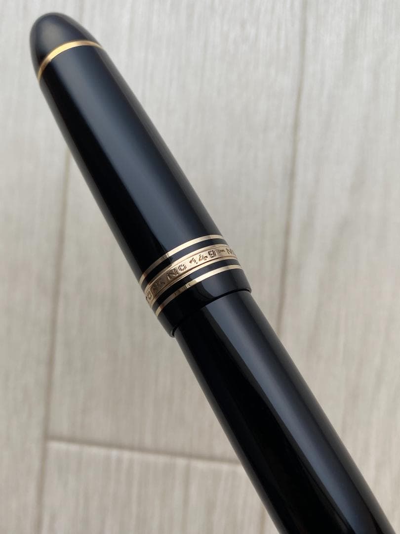 希少 美品モンブラン 149 なで肩18C（EF）中金（3帯）エボナイト 万年筆