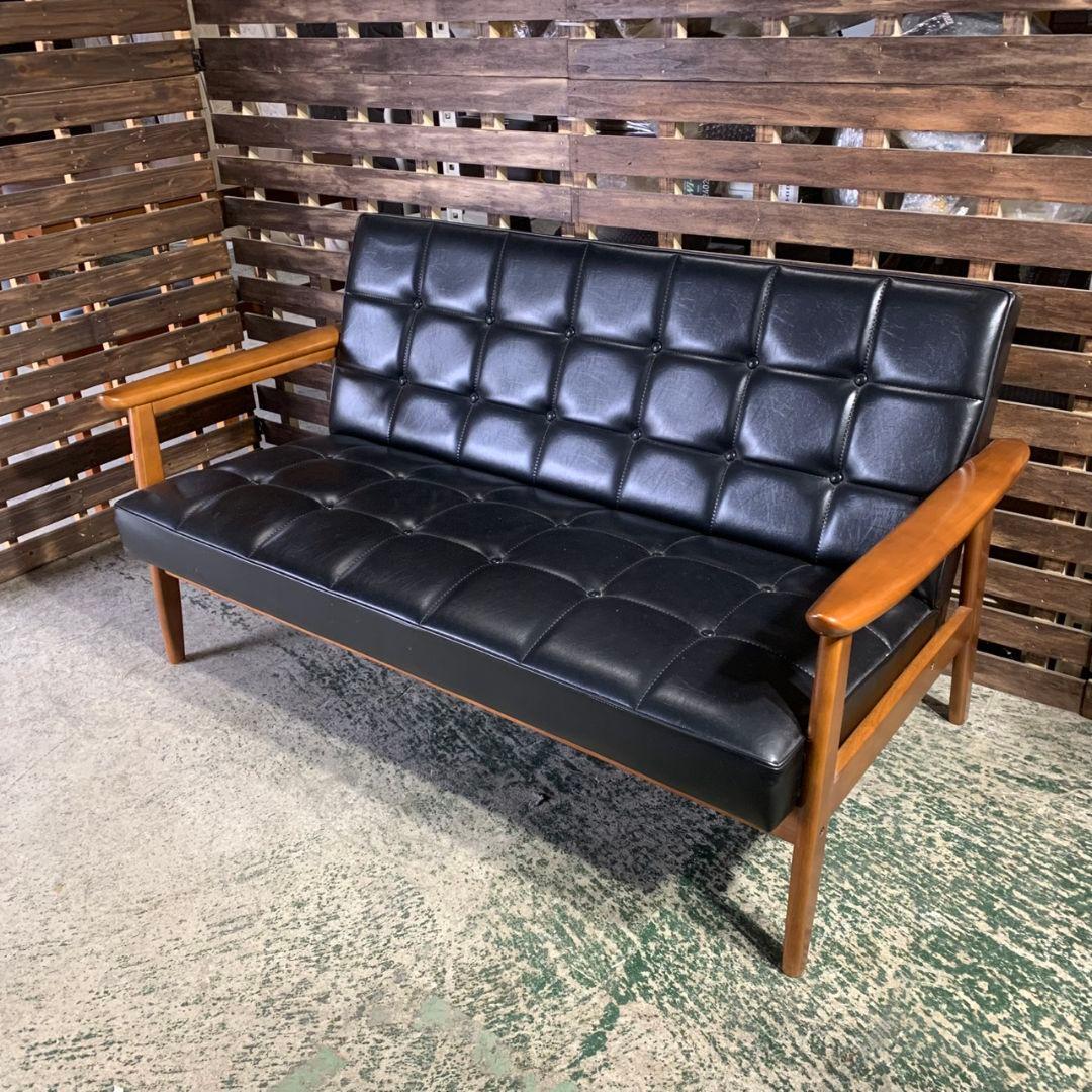 K048 カリモク60 2人がけソファー Kチェア