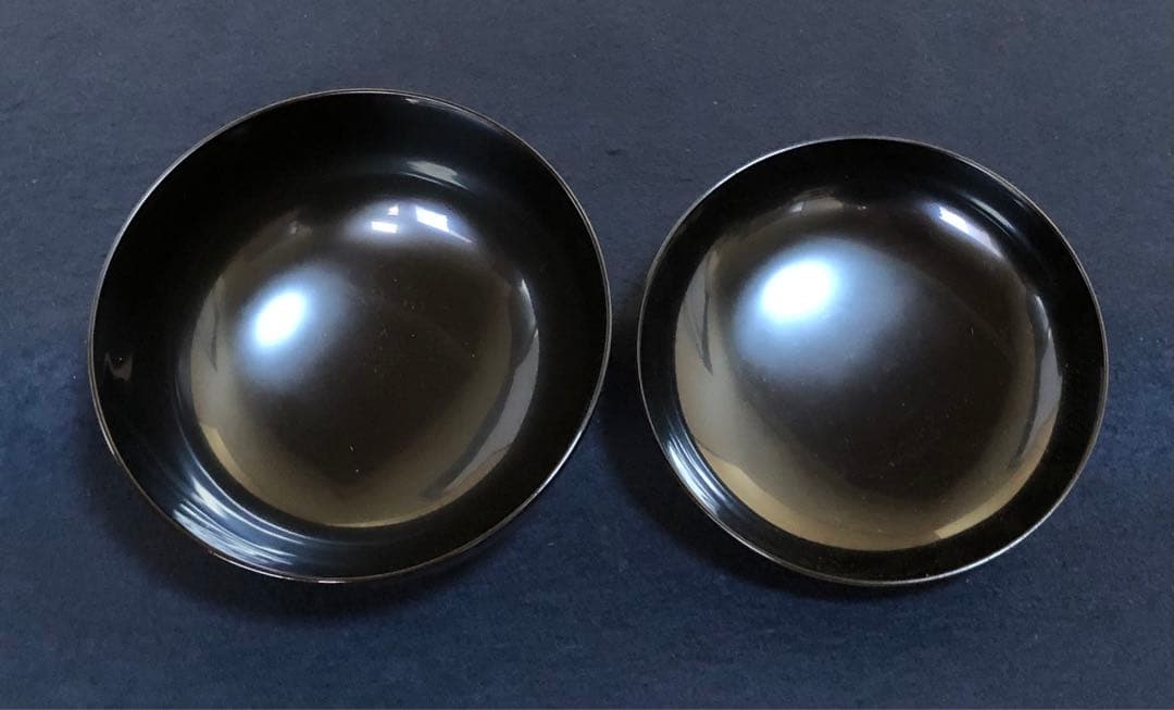 《レ》秋草蒔絵 吸物椀5客 在銘 木製漆器 時代 共箱　251104う3