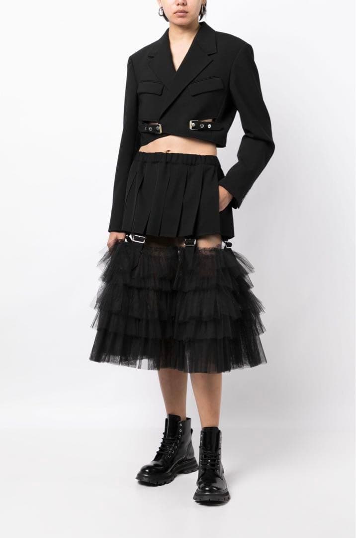 【BLACK COMME des GARCONS】チュール ドッキング スカート