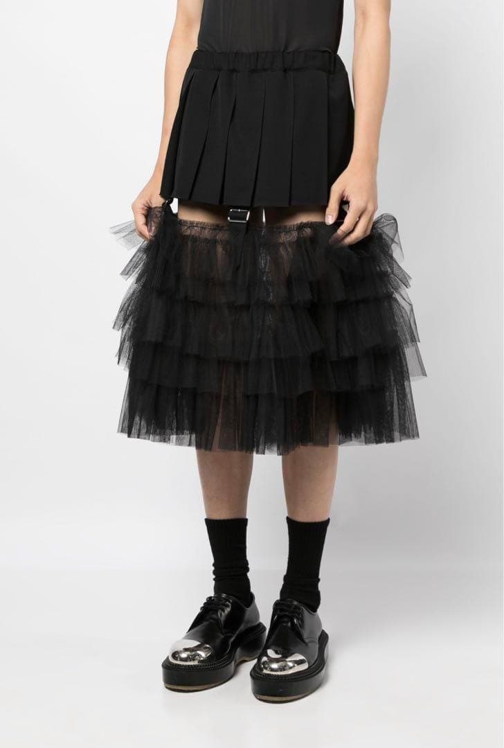 【BLACK COMME des GARCONS】チュール ドッキング スカート