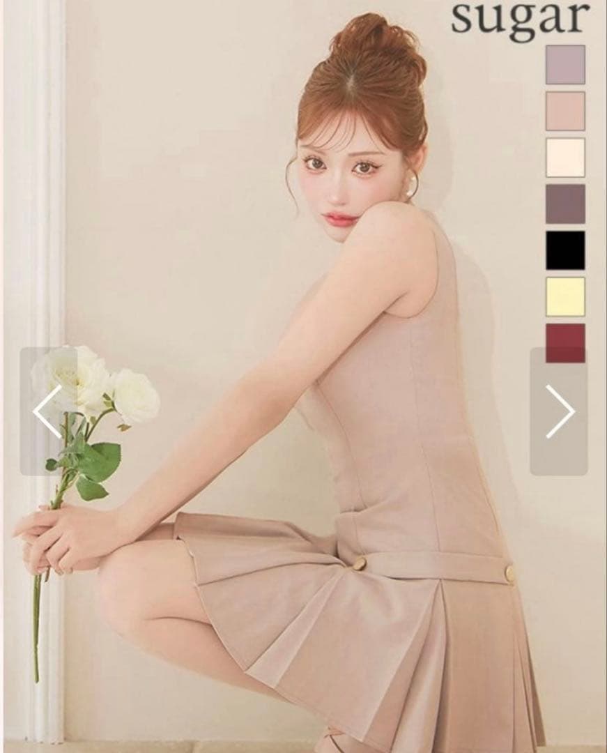 ROBE de FLEURS ベージュ フレアドレス【6日まで限定価格‼️】