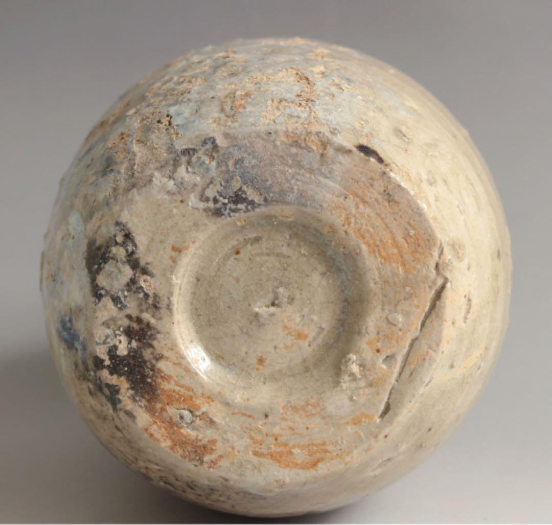 無地志野織部 美濃灰釉 窯変 徳利 酒器 古瀬戸 古美濃 古美術 古道具