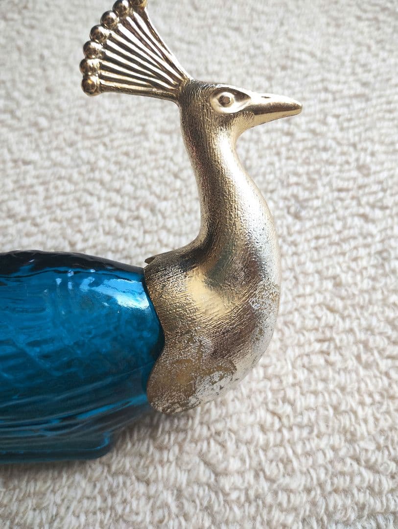 孔雀のアンティーク香水瓶 AVON社製