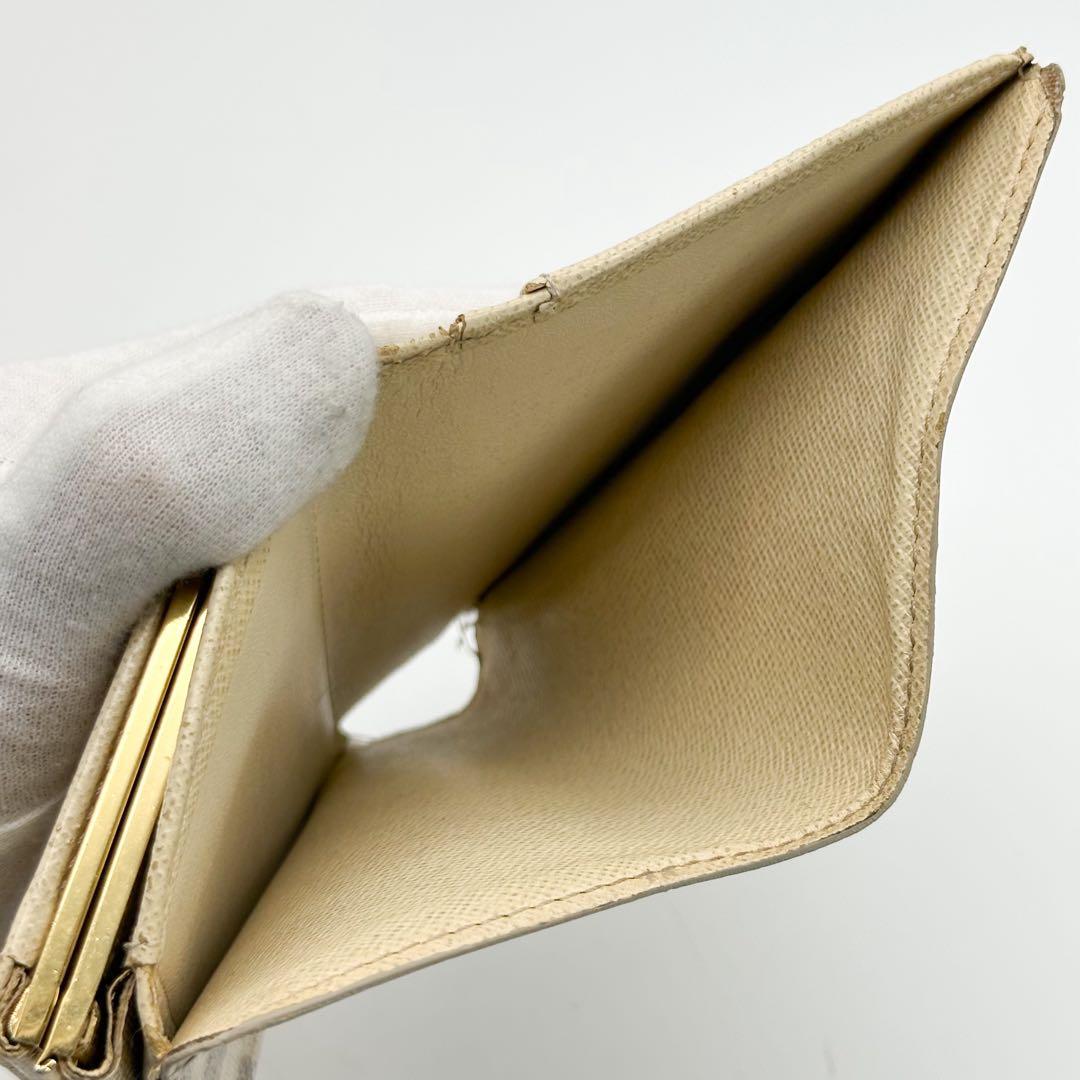 ルイヴィトン ポルトフォイユ ヴィエノワ ダミエ アズール がま口 二つ折り