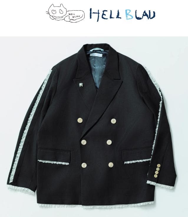 ano ／ あのちゃん HELL BLAU テーラードジャケット（BLACK）