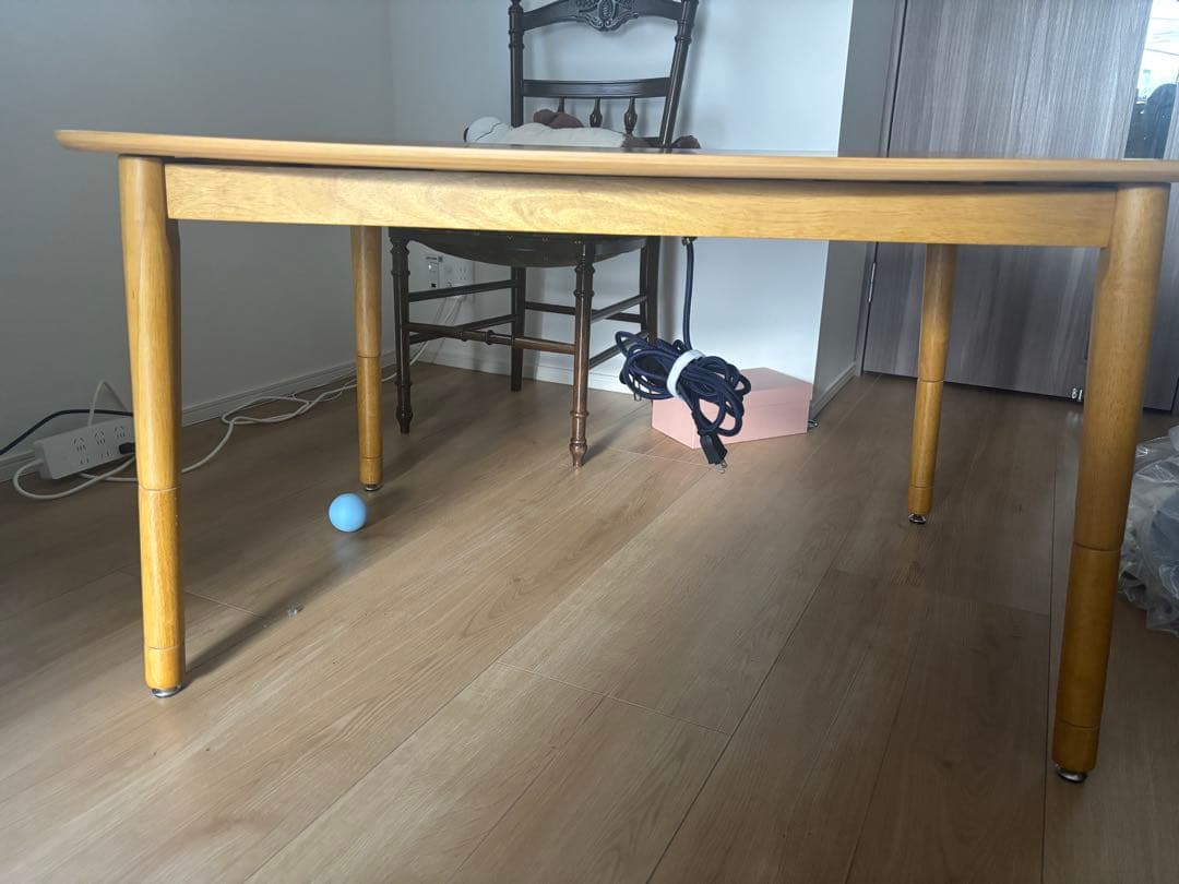 テーブル 机 ダイニングテーブル 木製高さ調整こたつ