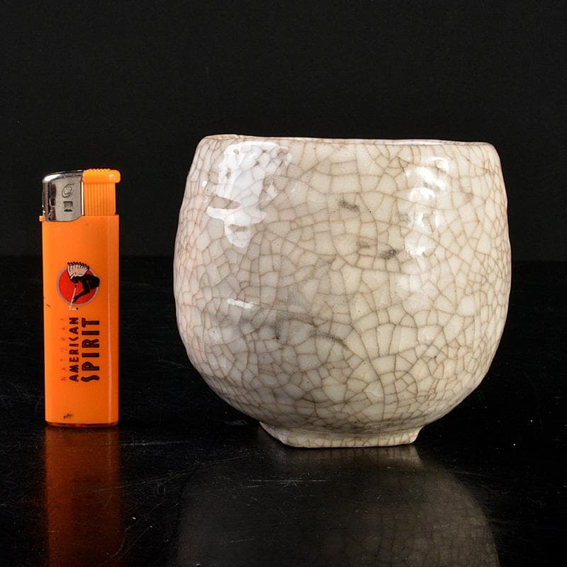 茶道具　瀬戸焼　志野焼　窯神焼　加藤春武作　絵志野茶碗　時代箱　N　6689