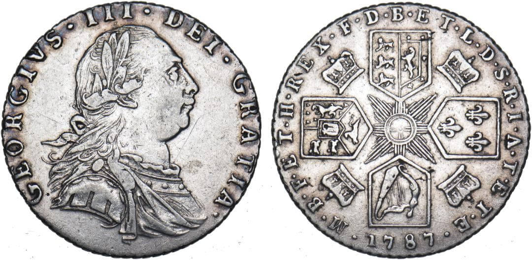 1787 イギリス 6ペンス銀貨・アンティーク 