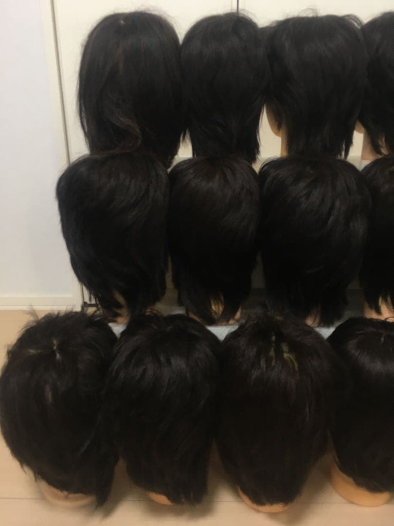 ① カットウィッグ 16体セット　ヘアカット カット マネキン 　美容師実技試験