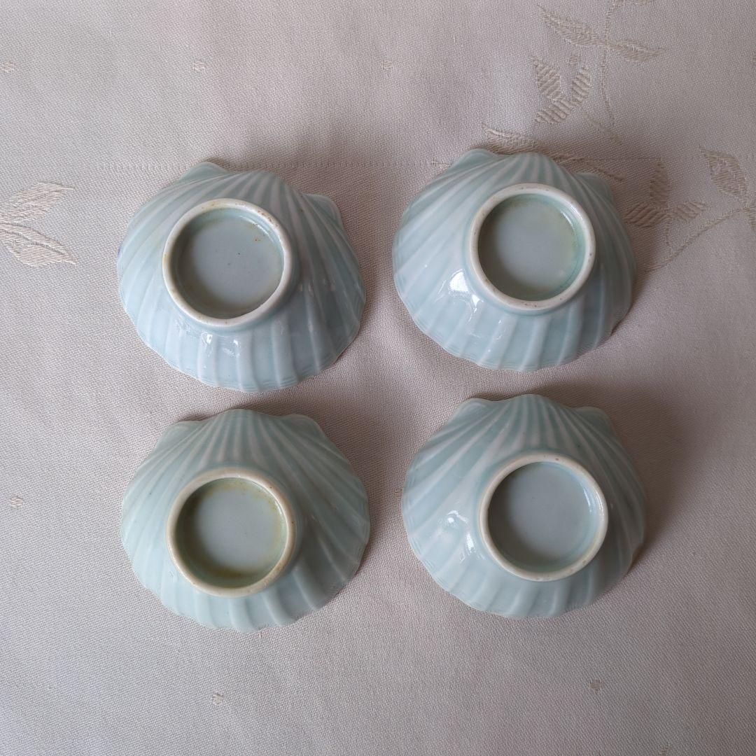 古伊万里 染付 豆皿 4個 蛤型