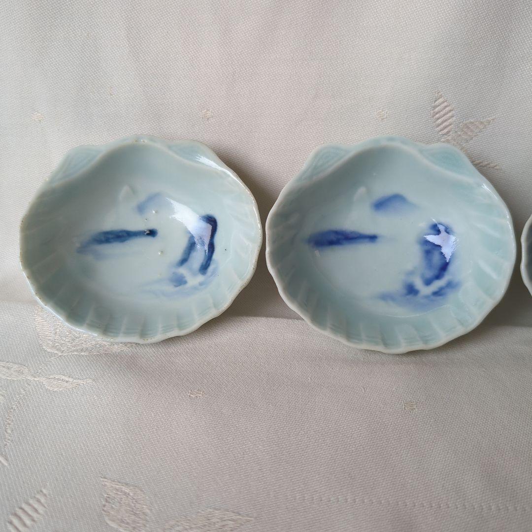 古伊万里 染付 豆皿 4個 蛤型