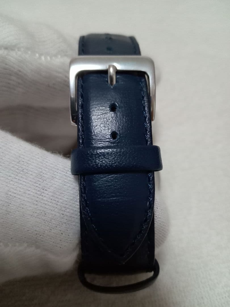 鶴*瓶様 SEIKO5　機械式自動巻　7S26　文字盤ネイビー　牛皮ベルト　美品