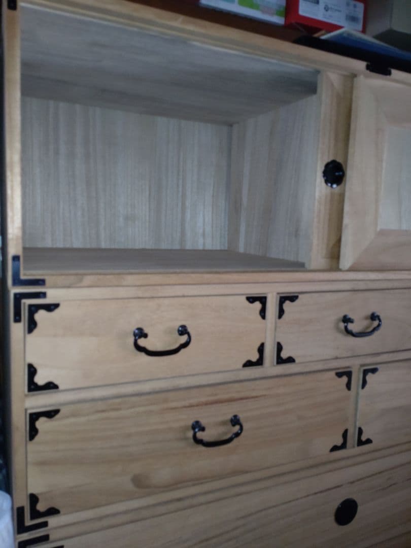 【レトロ】桐無垢材 11段収納引戸 桐箪笥