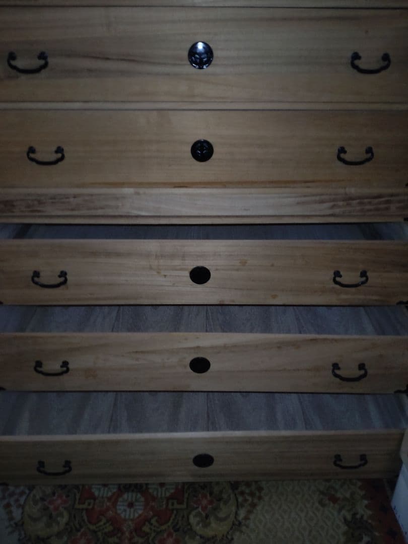 【レトロ】桐無垢材 11段収納引戸 桐箪笥