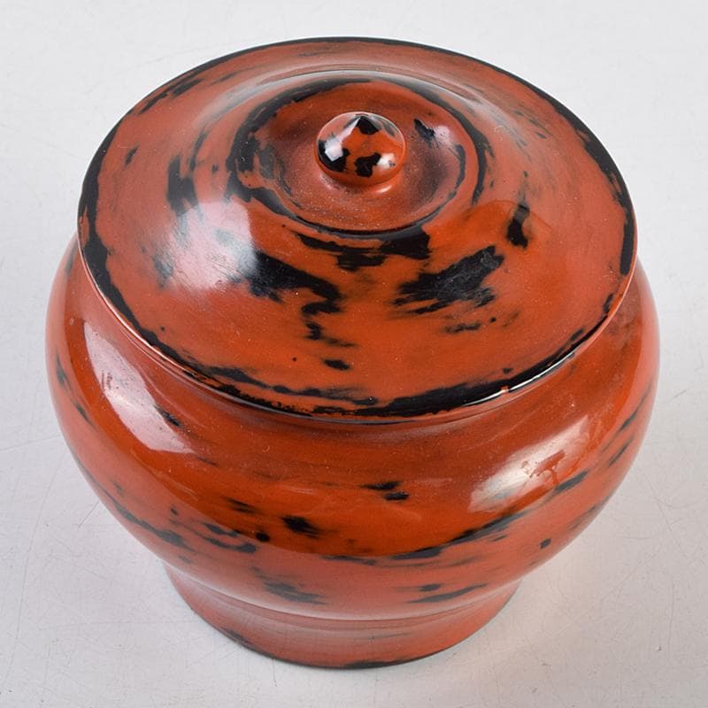 専用　茶道具　青紫園造　根来塗　正倉院御物薬壷形　茶入　共箱　M　R9456