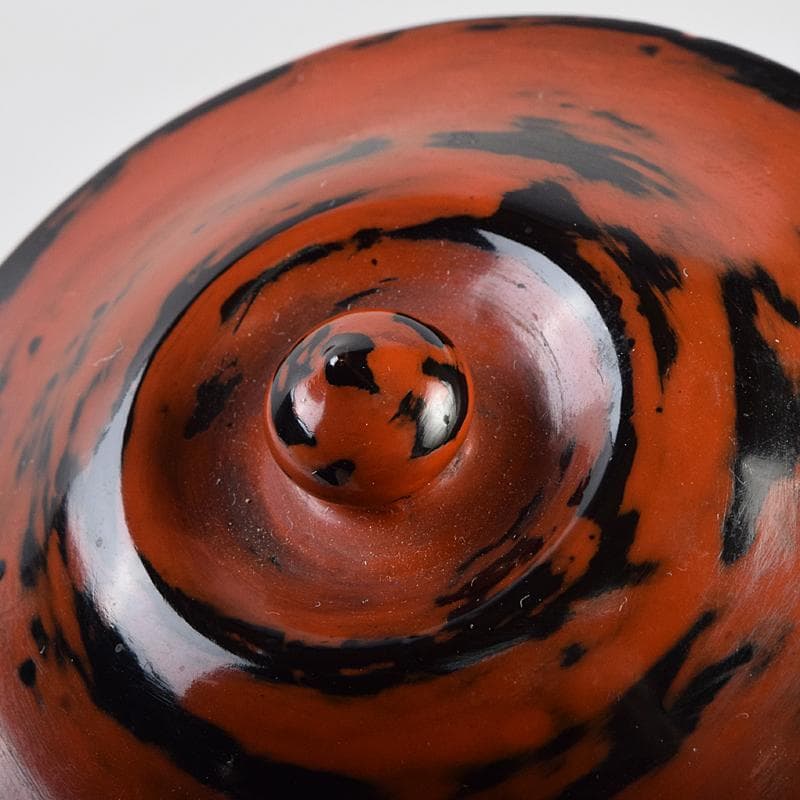 専用　茶道具　青紫園造　根来塗　正倉院御物薬壷形　茶入　共箱　M　R9456