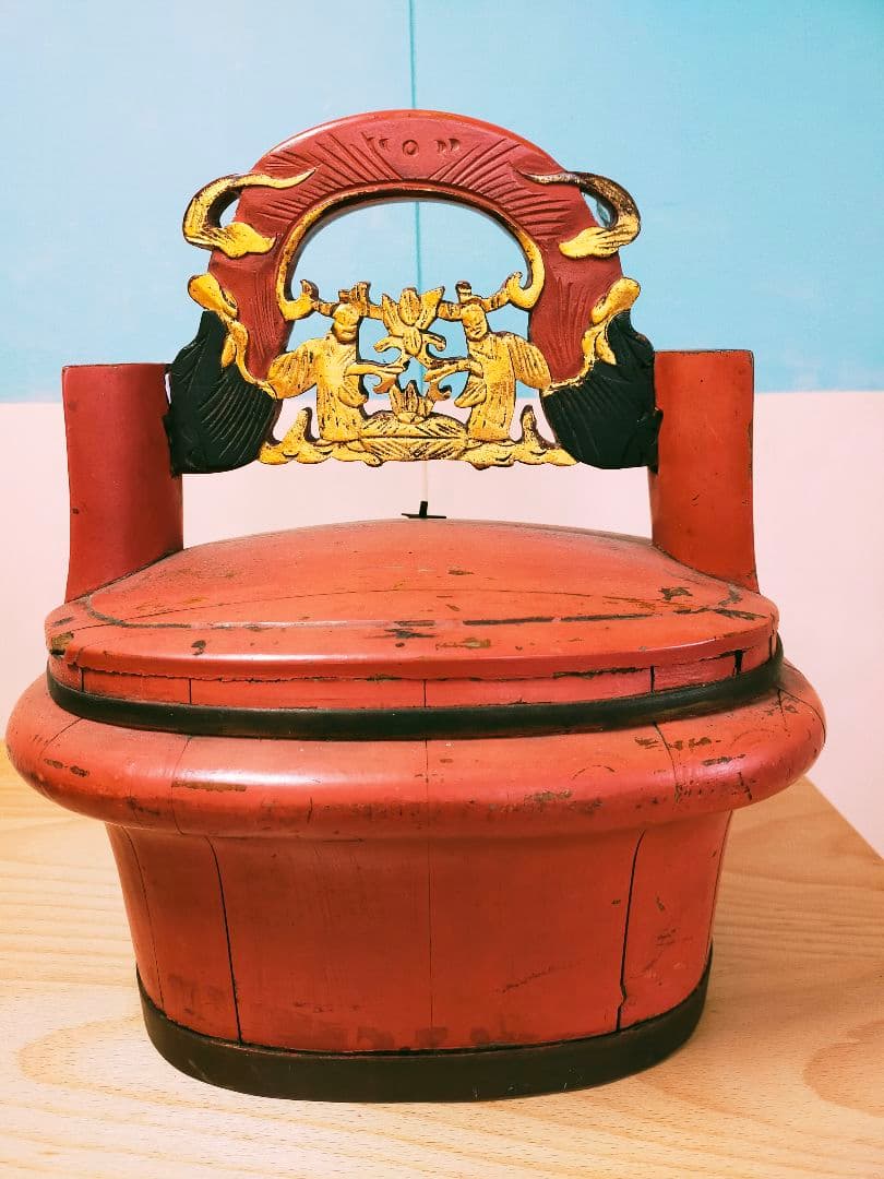 アンティークA 1912年以前 骨董  婚礼道具 小物入れ 清王朝 中国 花嫁