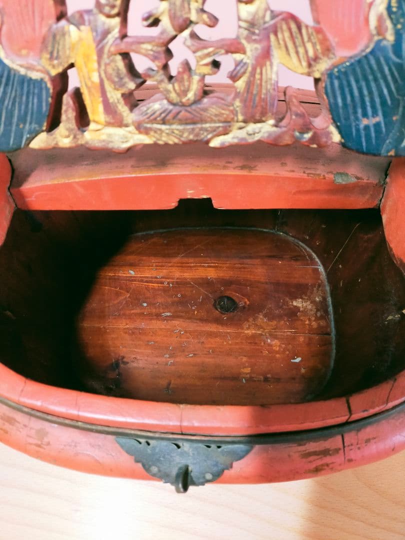 アンティークA 1912年以前 骨董  婚礼道具 小物入れ 清王朝 中国 花嫁