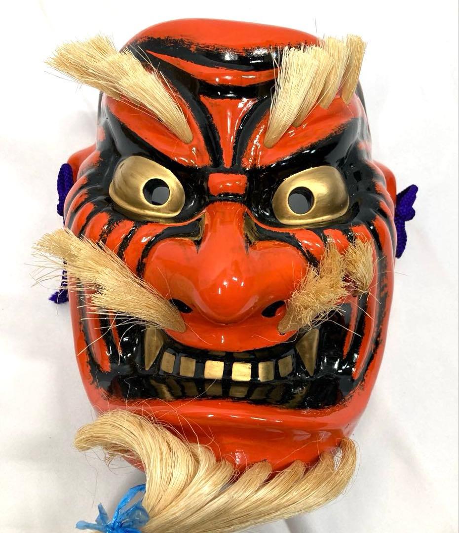 1845N9パ 神楽面 手力男命 たぢからおのみこと 御神楽 工芸品