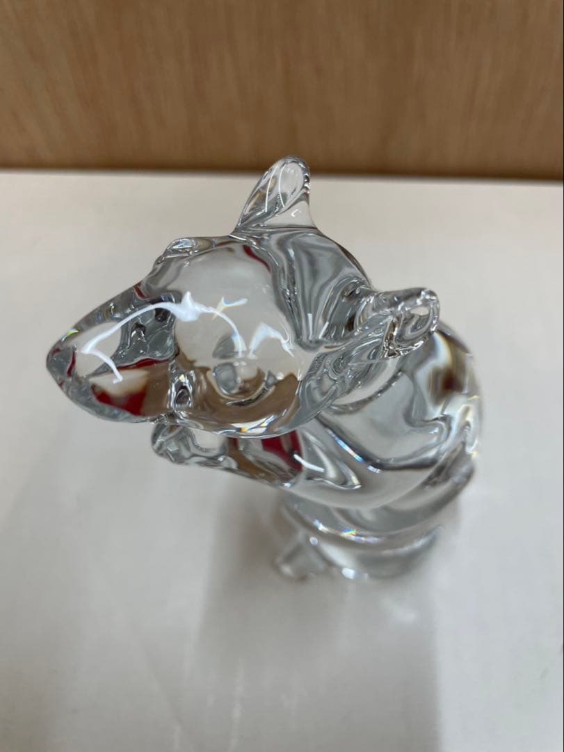 バカラ ネズミのクリスタル オブジェ