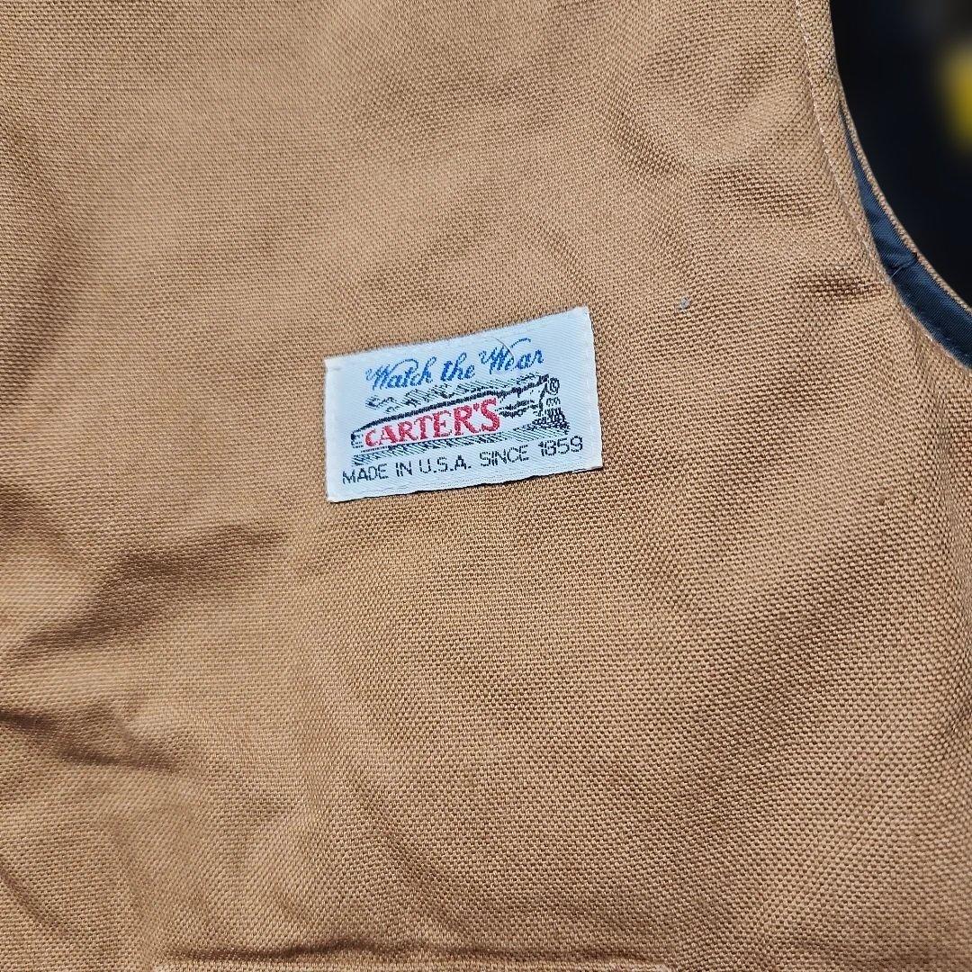 デッドストック　70s カーターズ ダック ワーク　ベスト　キルティング 綿 ジ