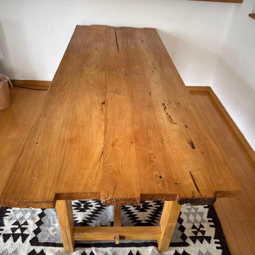 楡古材ダイニングテーブル　天板のみ